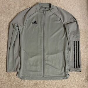 Adidas Teen’s Performance Jacket in Gray with Black Accents